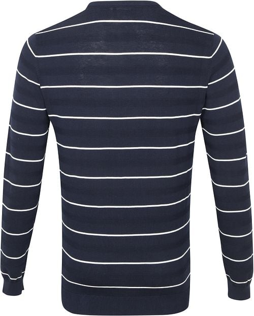 Blue Industry Pullover Stripe Navy Product / Achterkant