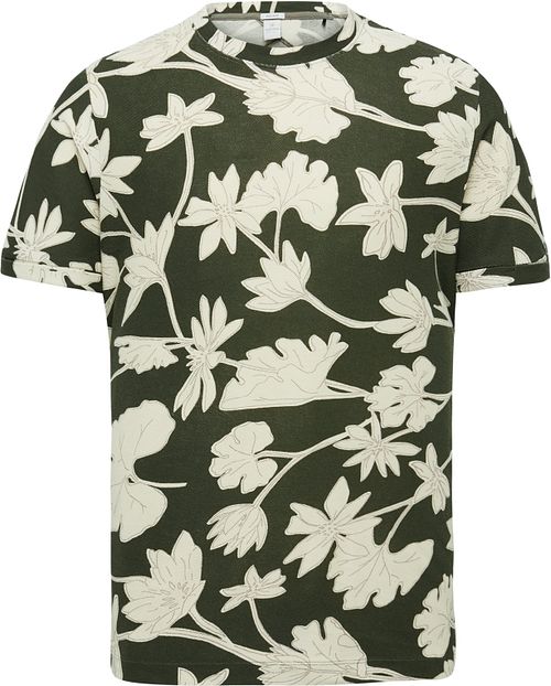 Cast Iron T Shirt Flowers Dark Green Product