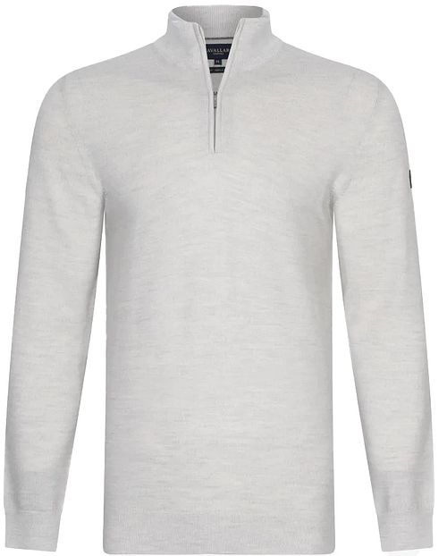 Cavallaro Merino Half-Zip Light Grey Product