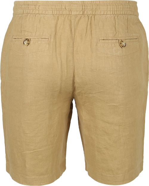 Suitable Linen Beach Shorts Beige Product / Achterkant