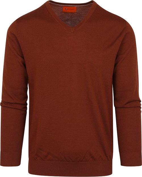 Suitable Pullover V-Neck Merino Brique Product