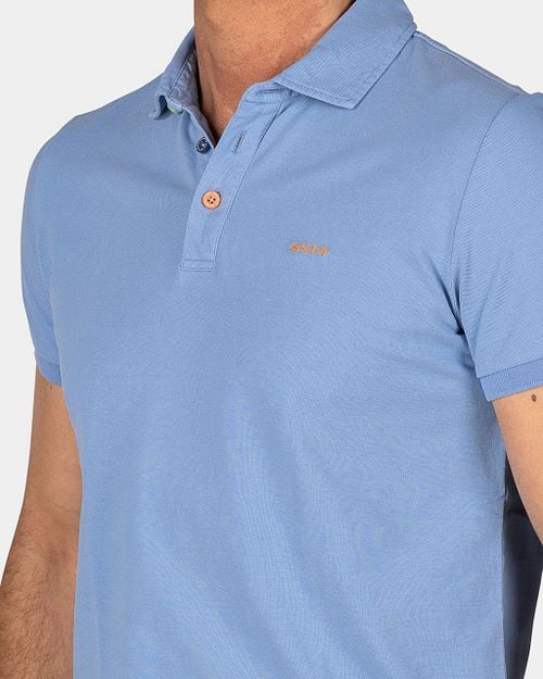 NZA Polo Peter Pacific Blue Model / Detail