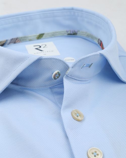 R2 Chemise Japanese Knitted Manches Courtes Bleu Clair Product / Detail