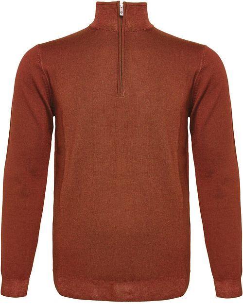 R2 Half Zip Pull Laine Merino Brique Product