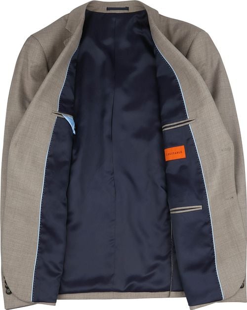 Suitable Toulon Kostuum Wol Greige Product / Detail