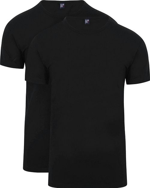Alan Red Ottawa T-shirt Stretch Zwart (2Pack) Product