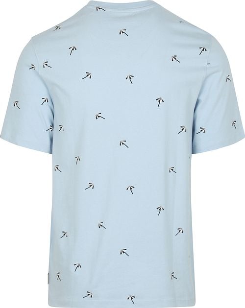 Scotch And Soda T-shirt Print Light Blue Product / Achterkant