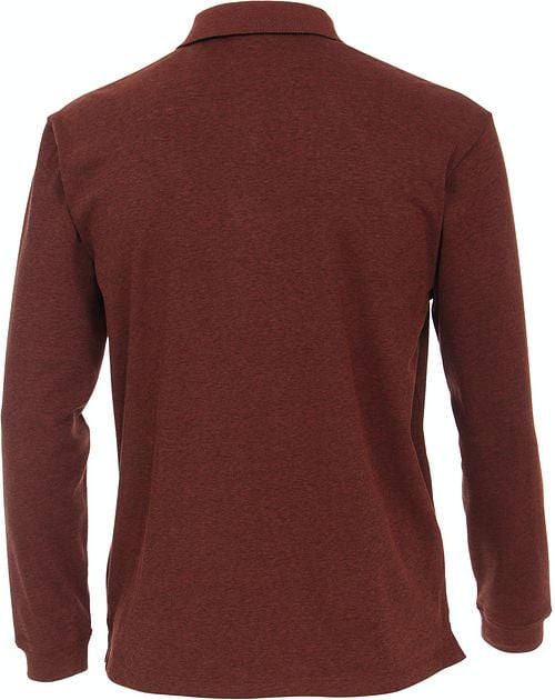 Casa Moda Poloshirt LS Dark Red Product / Achterkant