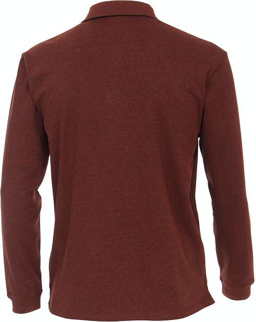 Casa Moda Poloshirt LS Dunkelrot Product / Achterkant