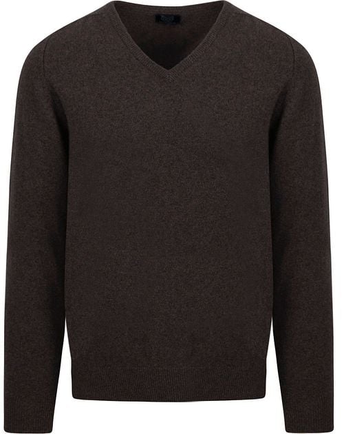 William Lockie Pullover Lambswool V Cocoa Product