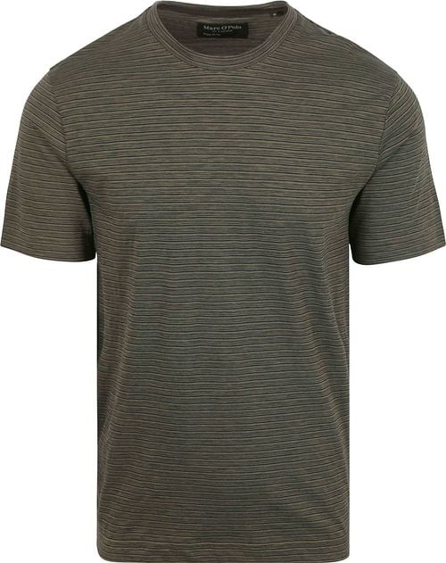 Marc O'Polo T-shirt Slub Stripes Dark Green Product