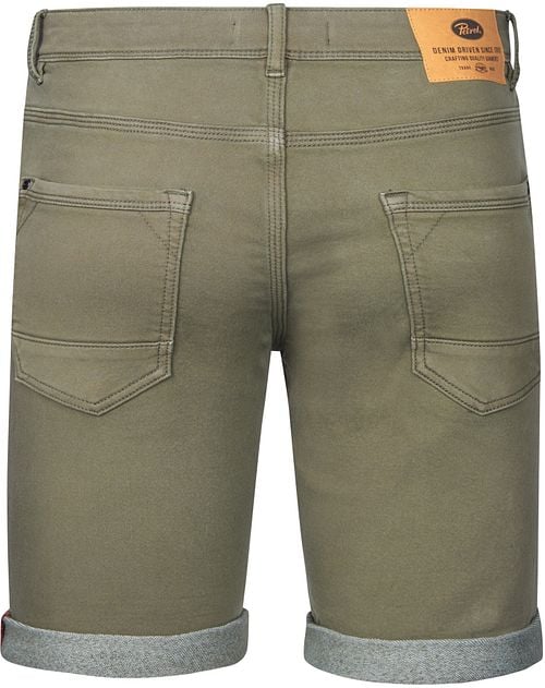 Petrol Denim Short Jackson Olivgrün Product / Achterkant