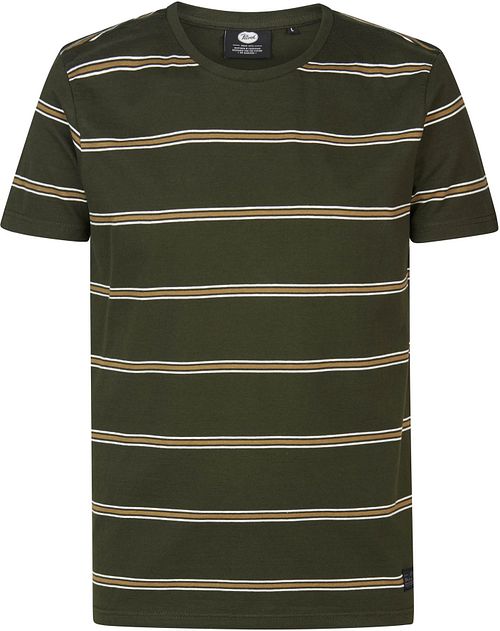 Petrol T Shirt Rugby Striped Dark Green Product