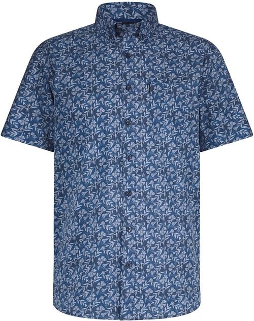 State Of Art Short Sleeve Shirt Leafs Navy Product