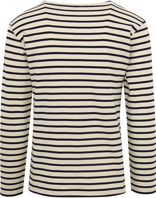 Armor-Lux Houat Sweater Stripes Black Ecru Product / Achterkant