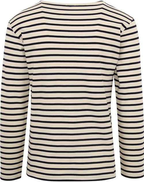 Armor-Lux Houat Pullover Streifen Schwarz Ecru Product / Achterkant