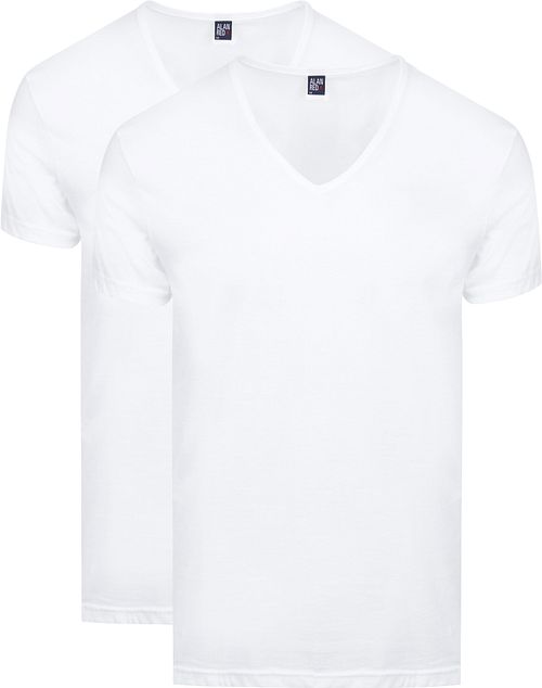 Alan Red Dean T-Shirt V-Ausschnitt Weiß (2er-Pack) Product