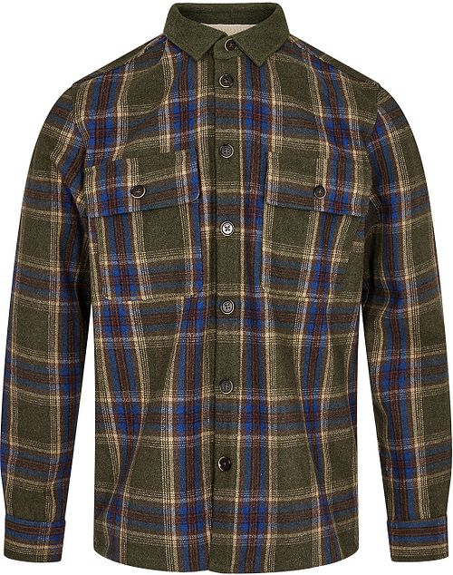 Anerkjendt Overshirt Lion Wool Mix Dark Green Product