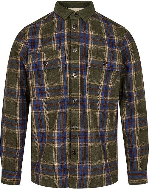 Anerkjendt Overshirt Lion Wool Mix Dunkelgrün Product