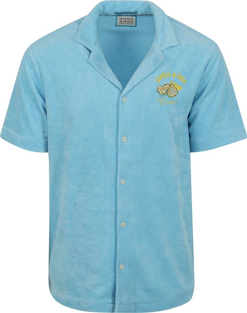 Scotch and Soda Shirt Terry Cloth Light Blue Product