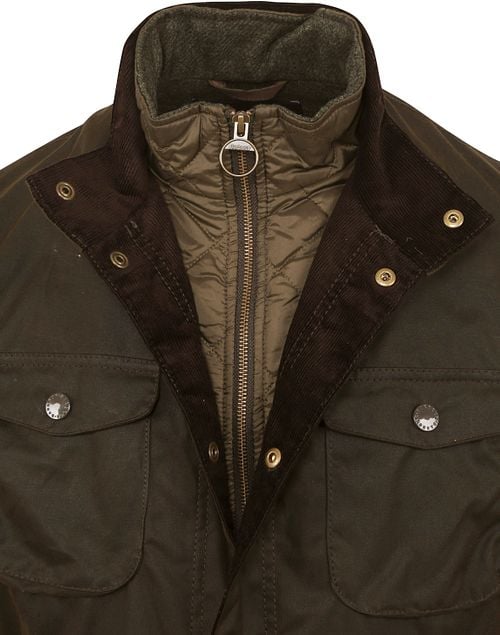 Barbour Wachsjacke Ogston Olive Product / Detail
