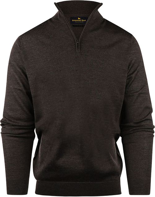 Steppin' Out Half Zip Pullover Merino Wool Brown Product