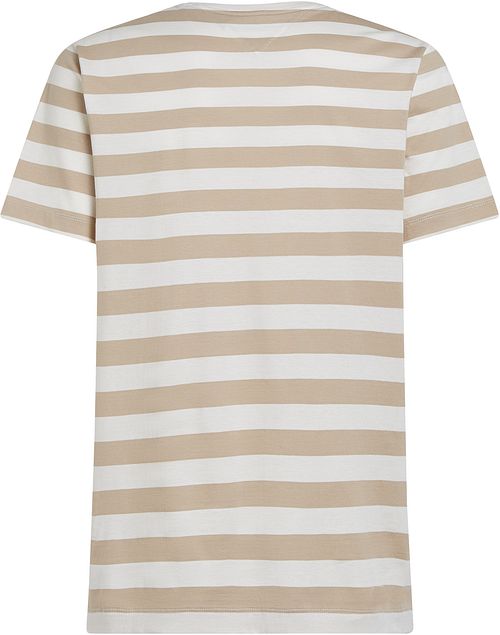 Tommy Hilfiger T-shirt Stripes Beige Product / Achterkant