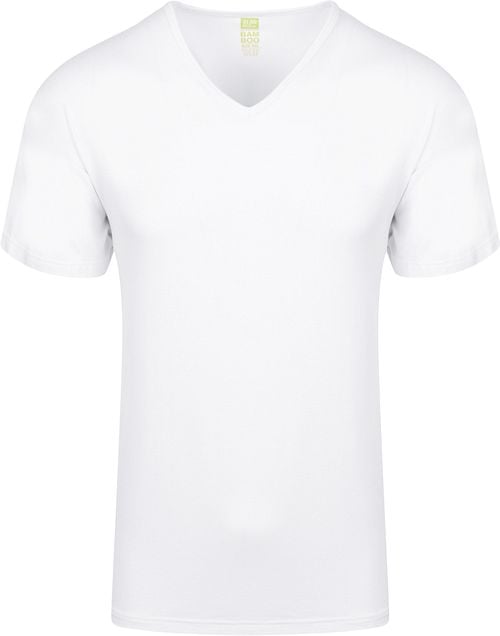 Alan Red Bamboo T-shirt V-Neck Wite Product