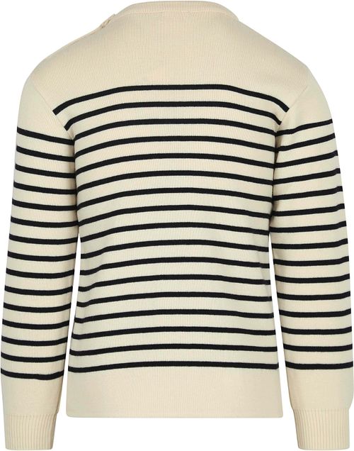 Armor-Lux Molène Pullover Wolle gestreift Ecru Product / Achterkant