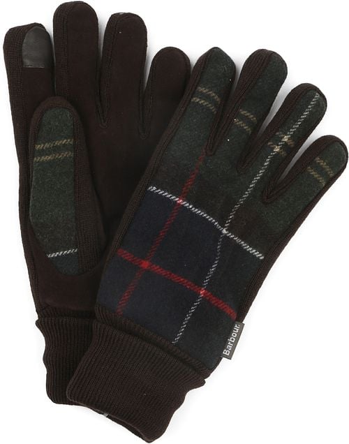 Barbour Gloves Hackney Tartan Green Product