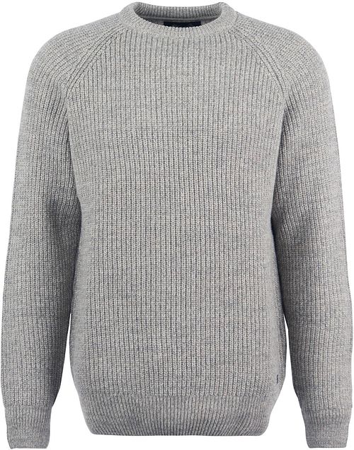 Barbour Pullover Laine d'Agneau Knitted Stone Gris Product