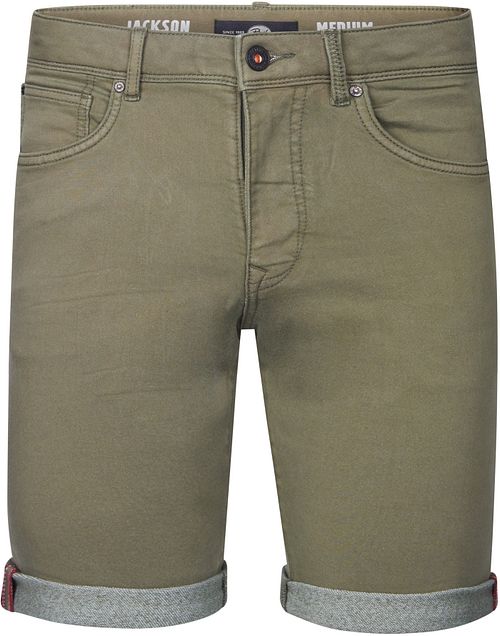 Petrol Denim Short Jackson Olijfgroen Product