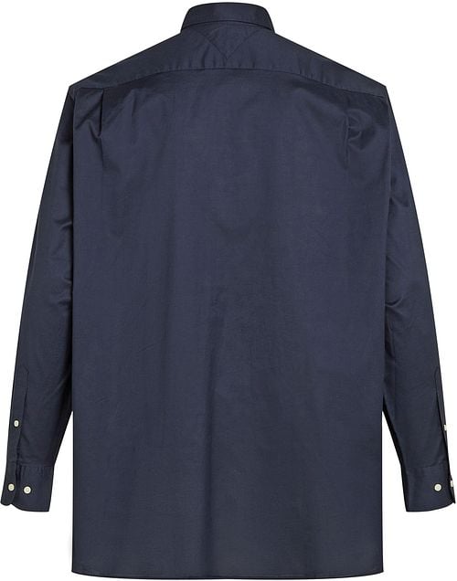 Tommy Hilfiger Big And Tall Overhemd Poplin Navy Product / Achterkant