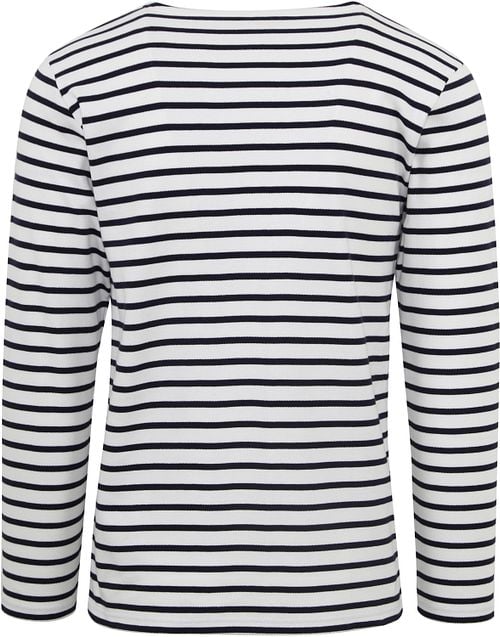 Armor-Lux Pull Houat Rayures Noir Blanche Product / Achterkant