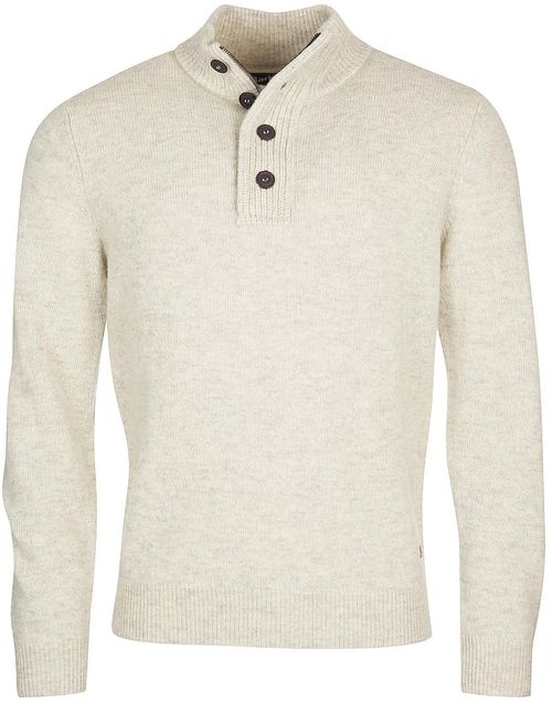 Barbour Sweater Mocker Laine Mérinos Beige Clair Product