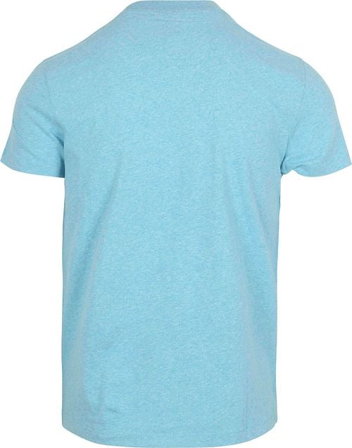 Superdry Classic T-Shirt Melange Lichtblauw Product / Achterkant