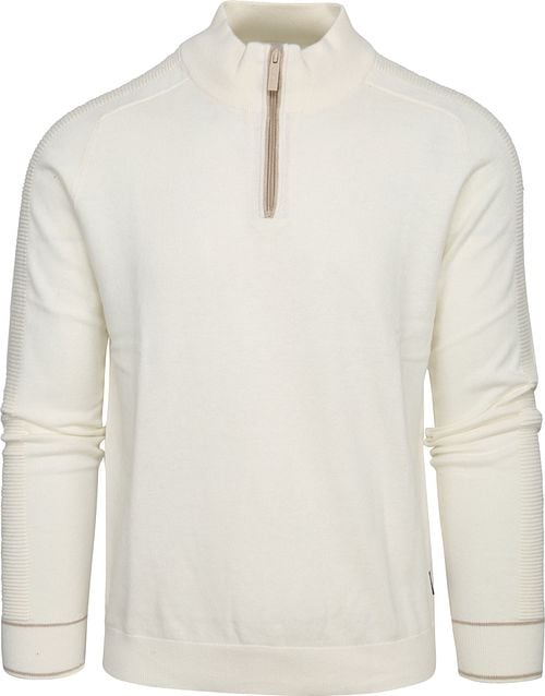Blue Industry Half Zip Trui Ecru Product