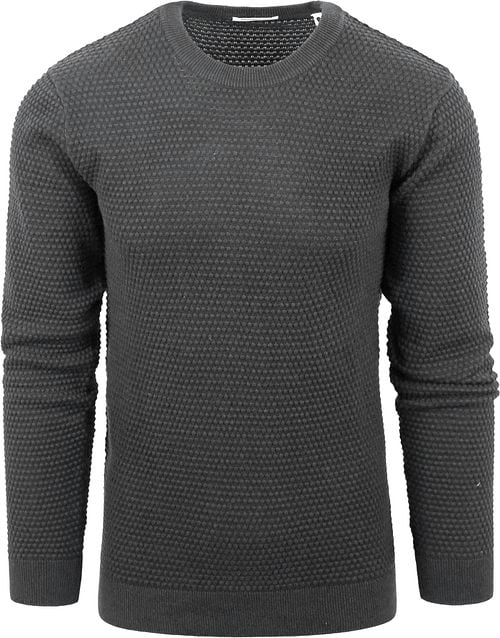 KnowledgeCotton Apparel Sweater Vagn Anthracite Product