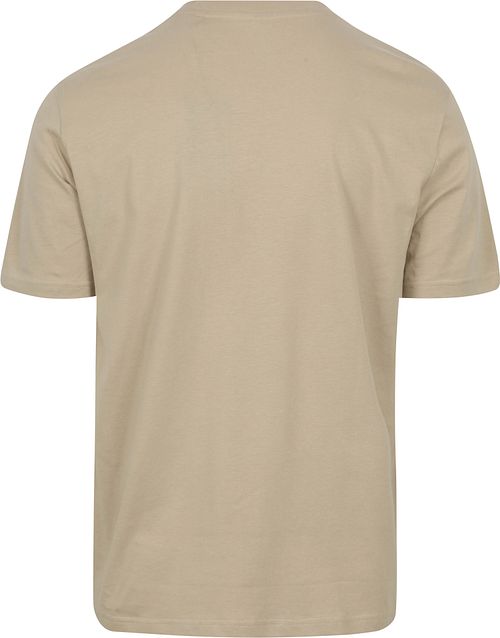 Marc O'Polo T-Shirt Logo Beige Product / Achterkant