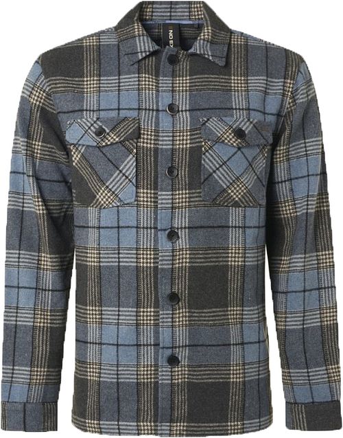 No-Excess Overshirt Pane Blue Product