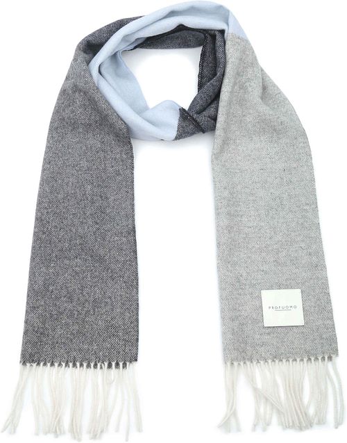 Profuomo Scarf Lambswool Grey Blue Product