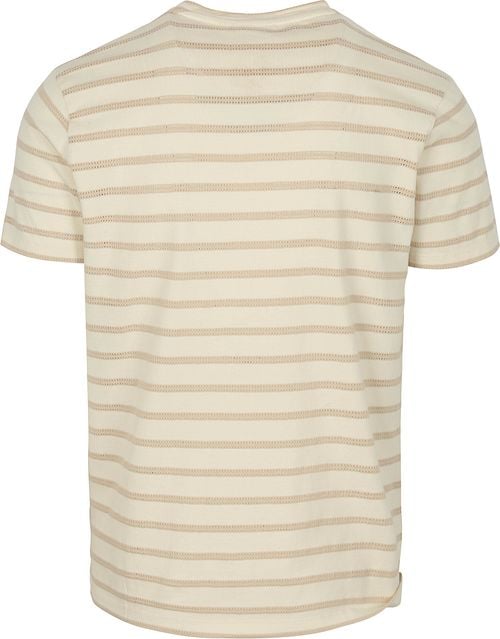 No-Excess T-Shirt Crewneck Jacquard Stripes Product / Achterkant