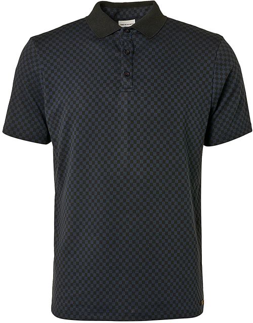 No Excess Polo Geblokt Patroon Zwart Navy Product