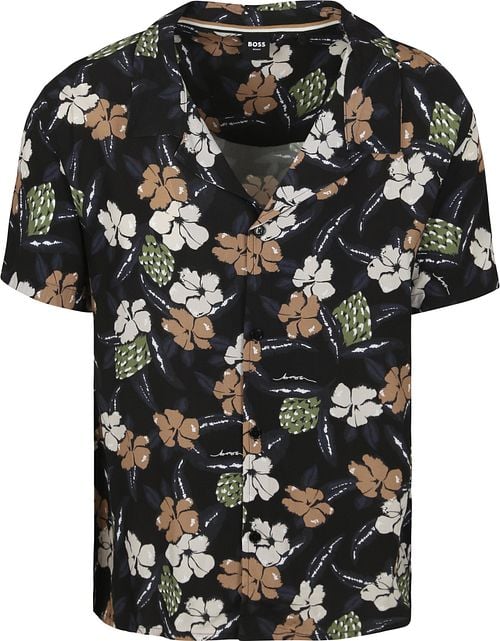 BOSS Beach Overhemd Bloem Zwart Product