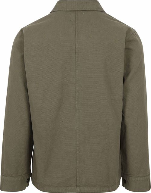 Colorful Standard Overshirt Olijfgroen Product / Achterkant