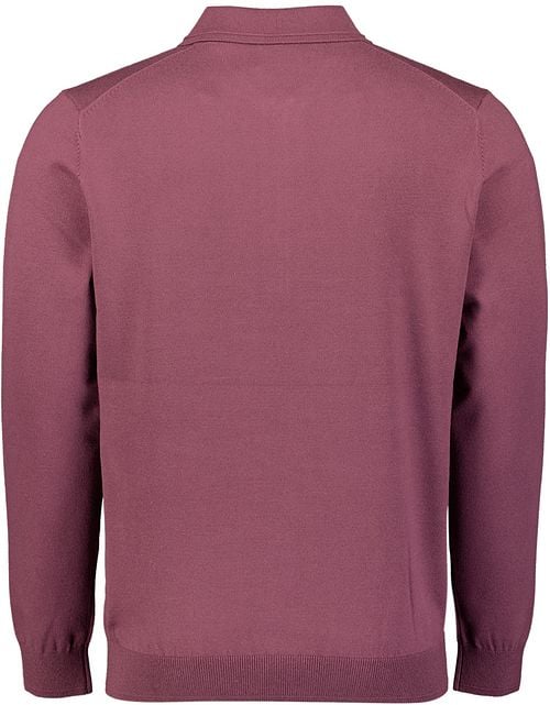 No Excess Polo Zip Pullover Dark Wine Product / Achterkant