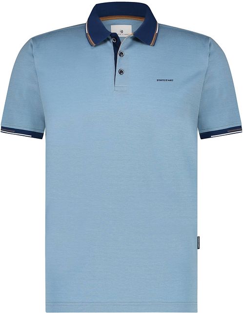 State Of Art Pique Polo Shirt Light Blue Product