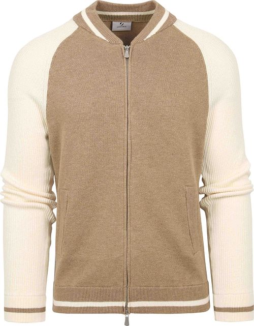 Suitable Cardigan Max Varsity Woolmix Beige Product
