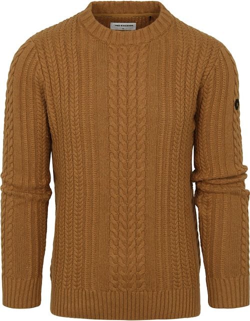 No Excess Pullover Mix Wool Knitted Brown Product