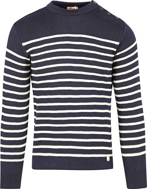 Armor-Lux Molène Sweater Wool Stripes Navy Product